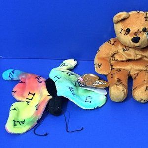 Muhammad Ali Salvinos Bammers Bear Butterfly Bee 1999 Boxing Bean Bag Plush Tags